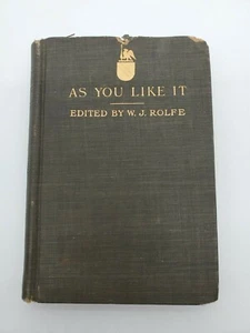 Antique 1905 AS YOU LIKE IT Shakespeare Illustrated Cloth Covered Hardcover Book - Picture 1 of 8