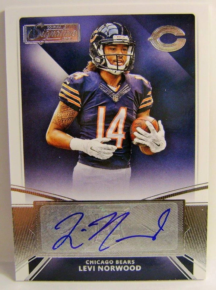 LEVI NORWOOD BEARS AUTO AUTOGRAPH DONRUSS SIGNATURE SERIES FOOTBALL 2015 - Image 1 of 1