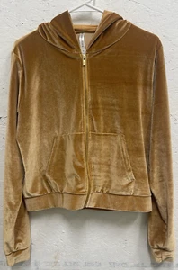 {Fabletics} Sudadera con capucha para mujer Donna Velour cremallera completa MG7 miel clara mediana usada en excelente estado** - Imagen 1 de 7