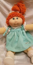 Cabbage Patch Red Haired Jesmar Girl In Htf Shoulder Tie Dress