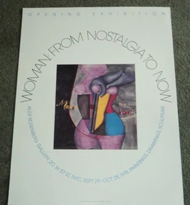 RICHARD LINDNER 1978 ORIG. LITHOGRAPHIC POSTER - WOMAN: FROM NOSTALGIA TO NOW - Picture 1 of 4
