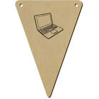 5 x 140mm 'Laptop Computer' Wooden Bunting Flags (BN00081426)