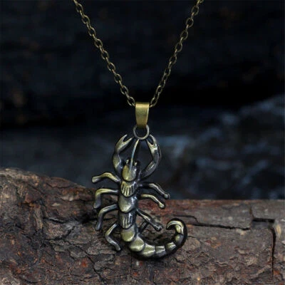 Mujeres Hombres Vintage Punk Aleación Rey Escorpión Colgante Cadena Collar Joyería Regalo Foto 1 de 4