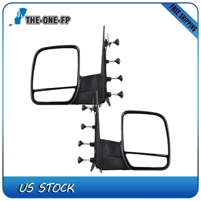 Espejos retrovisores laterales izquierdo derecho plegables manuales para Ford E-150 E-250 E-350 E-450 2003-2013 Foto 1 de 4