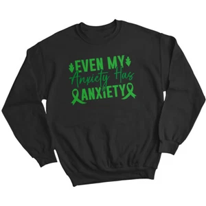 Mujer Incluso Mi Ansiedad Tiene Conciencia sobre la Salud Mental Sudadera Jersey Emoción #MHA - Imagen 1 de 34