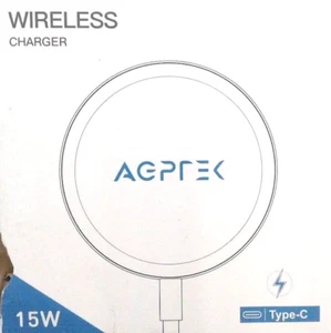 AGPTEK Wireless Cell Phone Charging Pad 15W USB Charger - Photo 1 sur 5