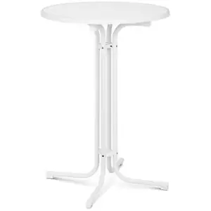 Stehtisch klappbar Bistrotisch Bistro Tisch Bartisch Gastro rund Ø 80 cm weiß - Bild 1 von 5