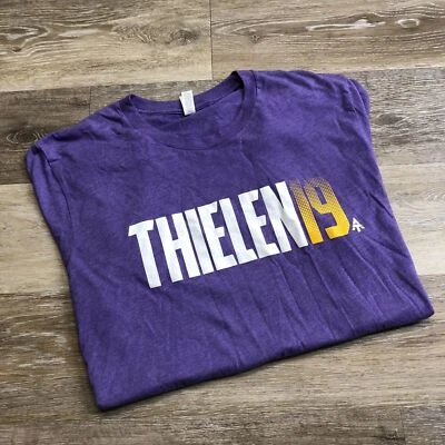 Camiseta pulóver de lona Thielen19 con logotipo gráfico púrpura cuello redondo para hombre talla XL Foto 1 de 4