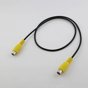 RCA Phono Female to Female Jack Audio Video Adapter Connector Cable Black 60cm - Picture 1 of 6