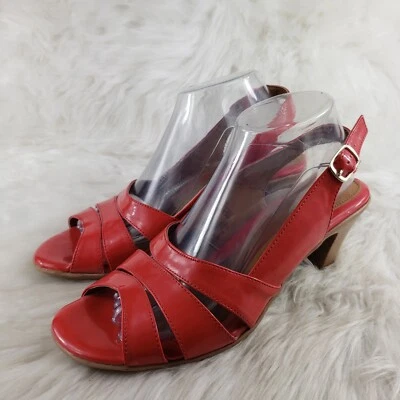 Sandalias SOLOS by Softspots rojas con tira trasera para mujer talla US 10 EUR 42 Foto 1 de 4