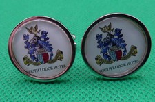 Sussex , Silver Toned , (C1597) Cufflinks , South Lodge Hotel , West