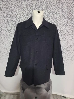 Abrigo Alfani gris carbón mezcla de lana guisante para hombre talla pequeña Foto 1 de 4
