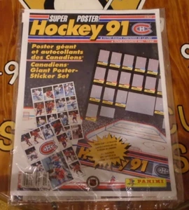 Panini Super Poster Sticker set Montreal Canadians 24 players 1991 Patrick Roy - Foto 1 di 2