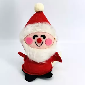 Peluche vintage 1974 Russ Berrie Babbo Natale in feltro pieno di sabbia Babbo Natale decorazione natalizia - Foto 1 di 8