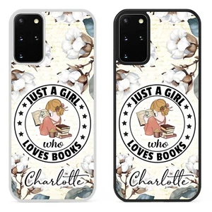 Funda de teléfono personalizada Just a Girl Who Loves Books para Samsung Galaxy cualquier nombre - Imagen 1 de 7