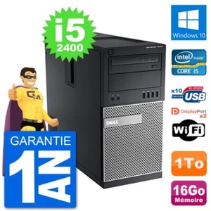 PC Tour Dell 7010 Intel Core i5-2400 RAM 16Go Disque Dur 1To Windows 10 Wifi - Photo 1/3