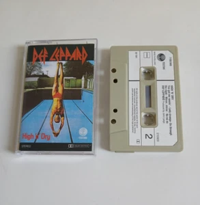 DEF LEPPARD HIGH 'N' DRY CASSETTE TAPE 1981 PAPER LABEL VERTIGO HOLLAND - Picture 1 of 1