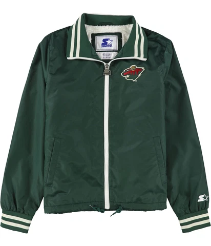 STARTER Womens Minnesota Wild Jacket, Green, Medium Cover