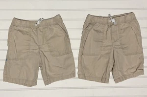 Carter’s Kid’s Boy’s Girl’s School Uniform Shorts 4/5 Khaki Tan 100% Cotton Set - Picture 1 of 5