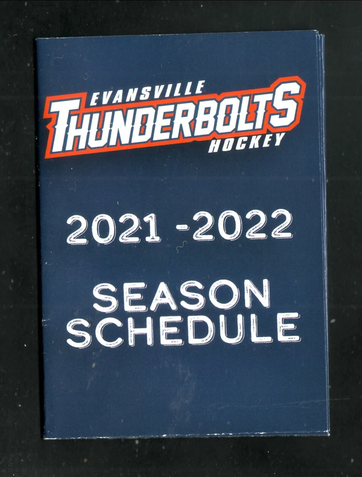 Evansville Thunderbolts 2021-22 Pocket Schedule SPHL Foto 1 de 1