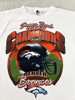 Camiseta De Colección Años 90 Starter SUPER BOWL XXXII Denver Broncos 1998 Para Hombres Grande EE. UU. Foto 1 de 4