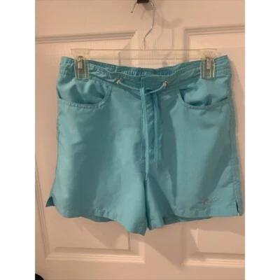 Плавательные шорты в перчатках эластичные на талии с карманами на шнурке цвет морской волны синий размер S - Изображение 1 из 4