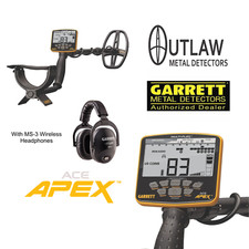 Garrett Ace Apex Metal Detector with Ms-3 Wireless Z-Lynk Headphones