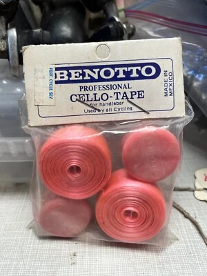 Vintage NOS BENOTTO Pink Handlebar Tape, "cello-tape" - Image 1 of 2