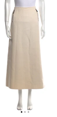 Maxi Falda Michael Kors Italiana Crema Lana/Angora/Cashgora Con Bolsillos Talla 6 Foto 1 de 3