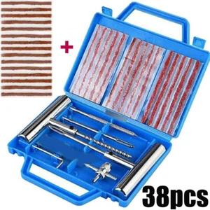 TYRE PUNCTURE REPAIR TOOL KIT MOTORCYCLE CAR VAN EMERGENCY TUBELESS TIRE PLUG - Picture 1 of 10