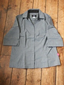 Jermyn Street design ladies 3/4 sleeve grey blouse size 12 - Picture 1 of 4