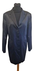 Chaqueta satinada vintage C&A negra para dama, talla UK 2, EU 40, US 8. - Imagen 1 de 6