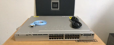 CISCO WS-C3850-24P-S 24 Port Gigabit Ethernet PoE+ Layer 3 Switch 3850-24P-S  - Image 1 of 4