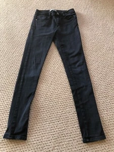Zara Girl's stretchy jeans black  Size 11 / 12 - Picture 1 of 3