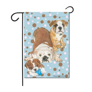 Bulldog Garden Flag Double Sided 12" X 17" - Picture 1 of 1