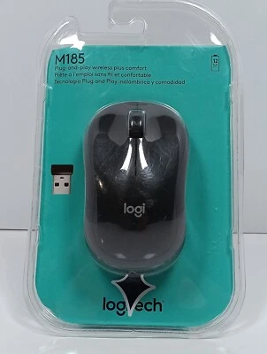 Logitech M185 Wireless Mouse Plug-And-Play Wireless And Comfort, Dongle In Mouse - Image 1 of 4