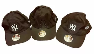 Lotto di 3 berretti da baseball neri New York Yankees New Era basso profilo taglia 7, 7 1/4 - Foto 1 di 13