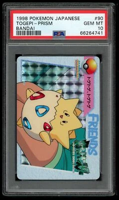 Pokemon Japanese Carddass 1998 090 Togepi Prism 90 Card Bandai PSA 10 66264741 - Image 1 of 2
