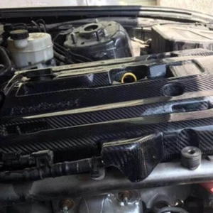 Carbon Fiber Car Engine Cover Protector Kit For Ford Mustang 2.3T 2015-2024  - Bild 1 von 4