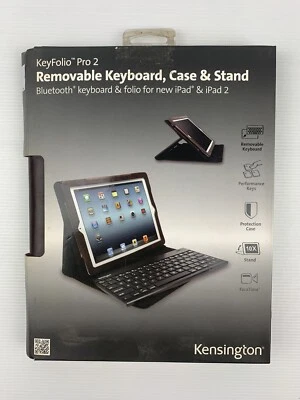 Kensington KeyFolio Pro 2 Removable Bluetooth Keyboard Case iPad 2 3 4 D. Brown - Image 1 of 4