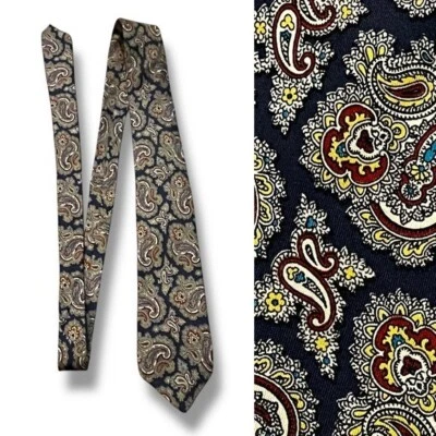 Corbata de Colección Liberty London 100% Seda Paisley Preppy Clásica Diseñador Oficina Foto 1 de 4
