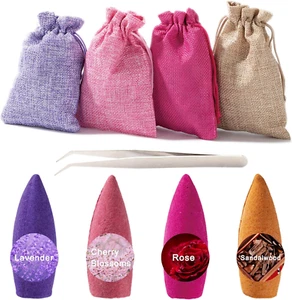 120 Pcs Large Backflow Incense Cones, 4 Mixed Natural Incense Waterfall, Sandalw - Picture 1 of 12