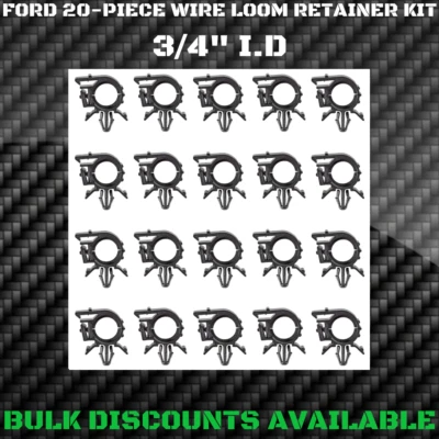 Arnés de motor interior Ford F350 Super Duty 1953+ cable telar clip retenedores 3/4" Foto 1 de 2