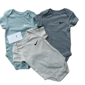Nike baby Green Grey Heather vest Jersey bodysuit 3pc set size 6 months NWT - Picture 1 of 5