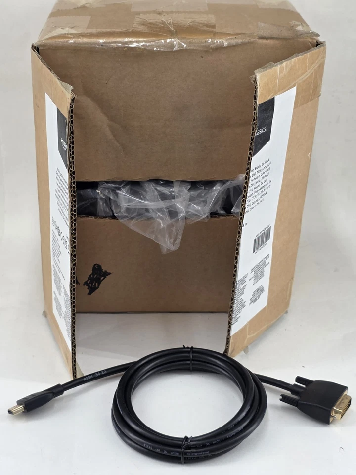 24 Amazon Basics HDMI to DVI Adapter Cables Black 6 Feet Long - Image 1 of 4