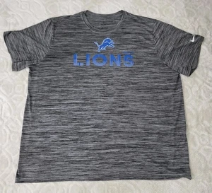 Nike Detroit Lions Gray NFL Football T-Shirt Short Sleeve Men's Size 3XL - Picture 1 of 6