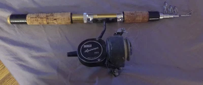 VINTAGE ZEBCO "SPINNER" MODEL 777 SPINNING REEL. Fishing Reel and Rod - Image 1 of 4