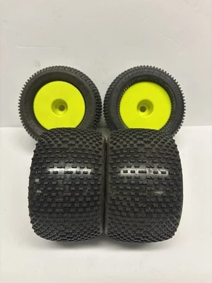 4x Vintage Proline Bow-Tie 1079 3.30  5.70 Tires &  Hex Wheels New Monster - Image 1 of 3