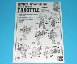 TRANSFORMERS GO-BOTS ROBO MACHINE ORIGINAL SPARE INSTRUCTIONS SUPER GOBOTS TH... - Picture 1 of 2