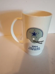 Vintage 1984 Dallas Cowboys Plastikbecher Silber Saison - Bild 1 von 5